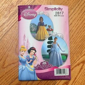 Uncut New Simplicity Disney Princess Snow White Cinderella Costume Pattern S 3-6